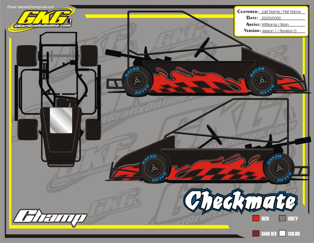 Checkmate Racing Sticker CHECKMATE CHAMP SIDE WRAPS